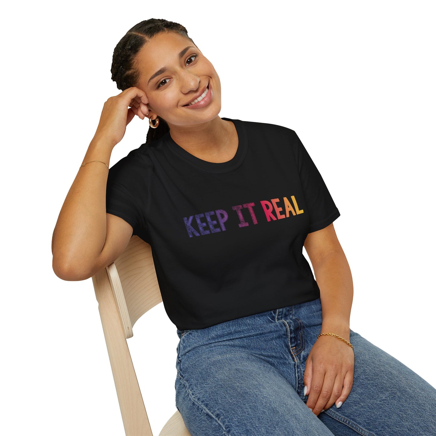 Black Keep It Real Tee