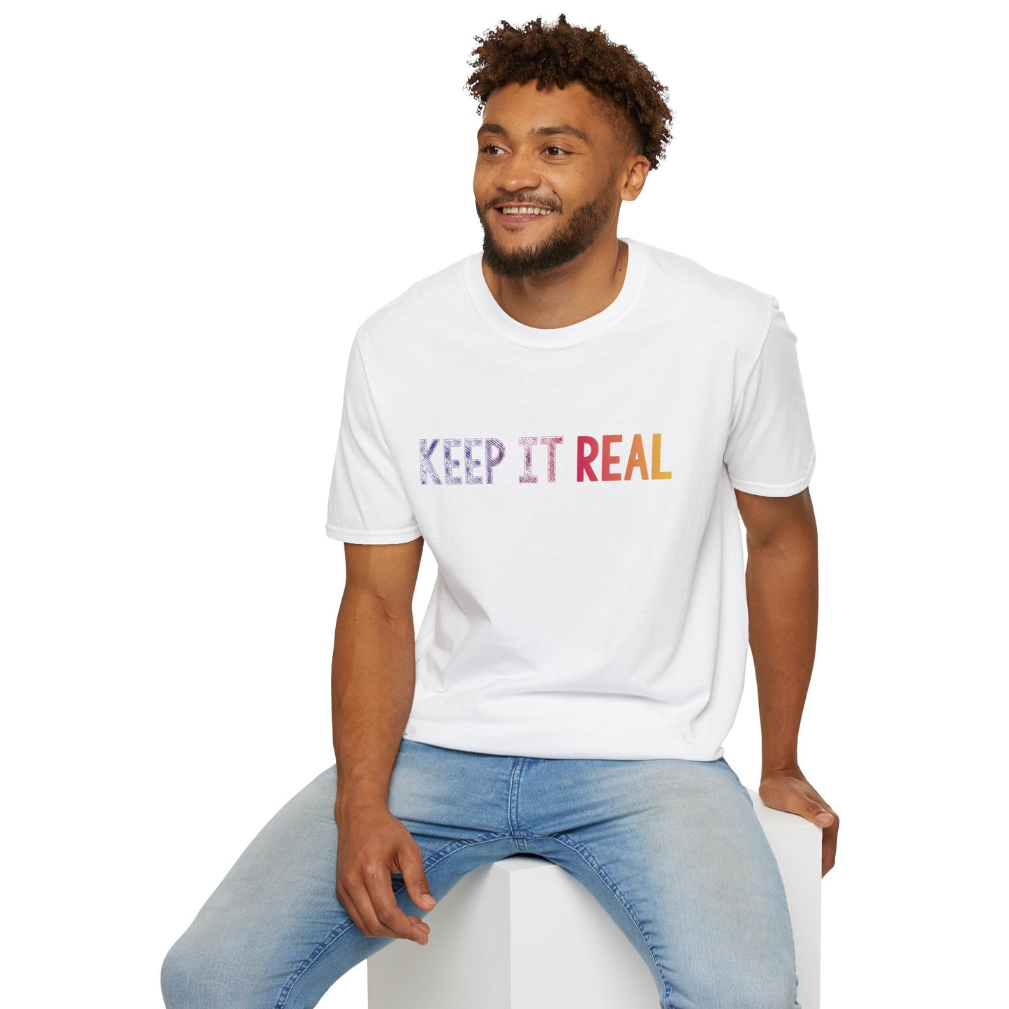 White Keep It Real Tee