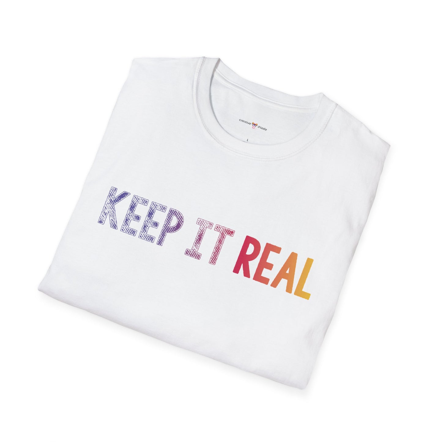 White Keep It Real Tee