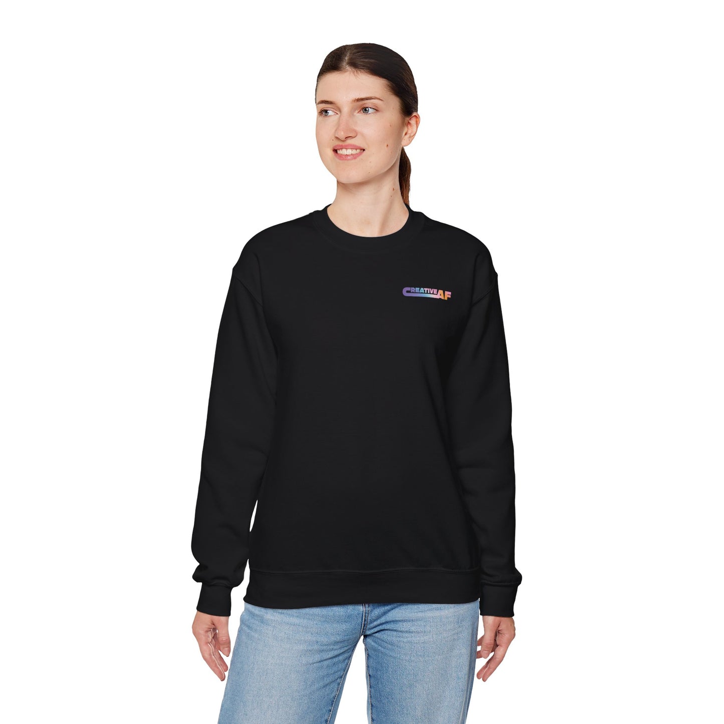 Black Creative AF Crewneck Sweatshirt