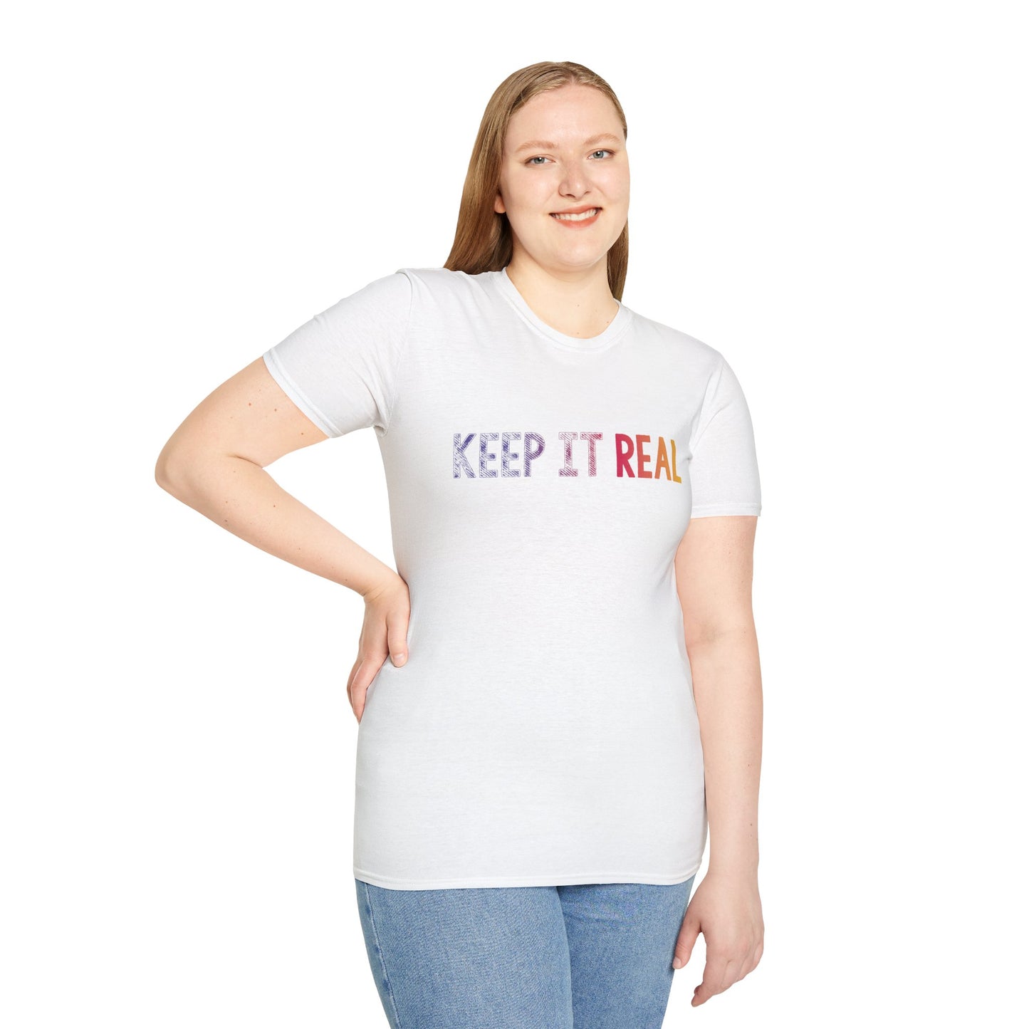 White Keep It Real Tee