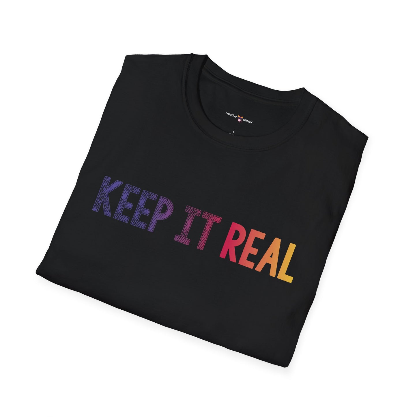 Black Keep It Real Tee